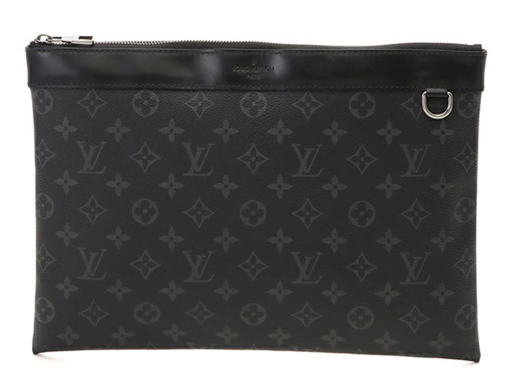 LOUIS VUITTON Pochette Discovery Clutch Bag Monogram Eclipse Black